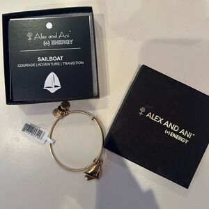 Alex and Ani Gold Sailboat Charm Bracelet